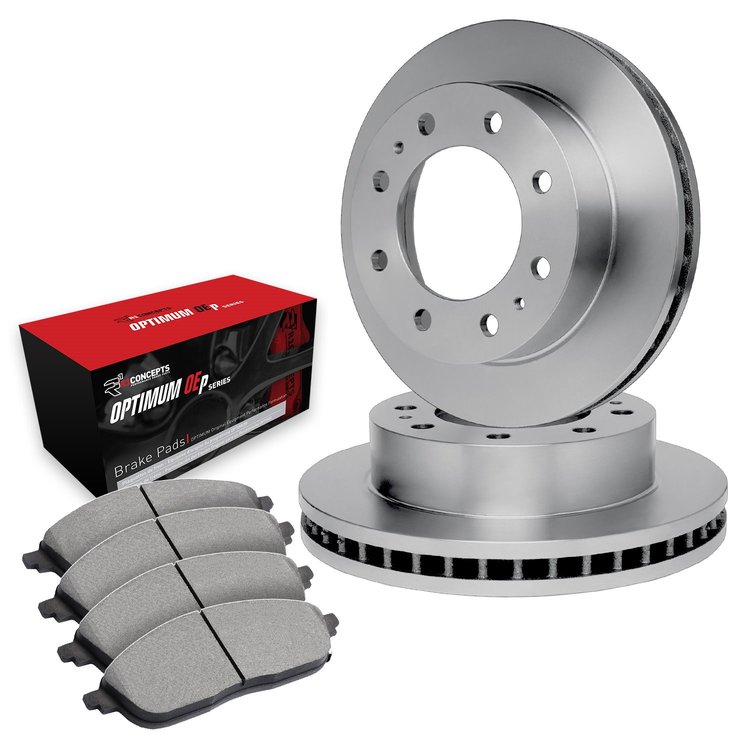 E-Line Blank Brake Rotor Set w/Optimum OE Pads, 1999-1999 Ford/Lincoln/Mercury/Mazda, Position: Front