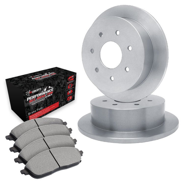 E-Line Blank Brake Rotor Set w/Performance Off-Road/Tow Pads, 1997-2004 Ford/Lincoln/Mercury/Mazda, Position: Rear