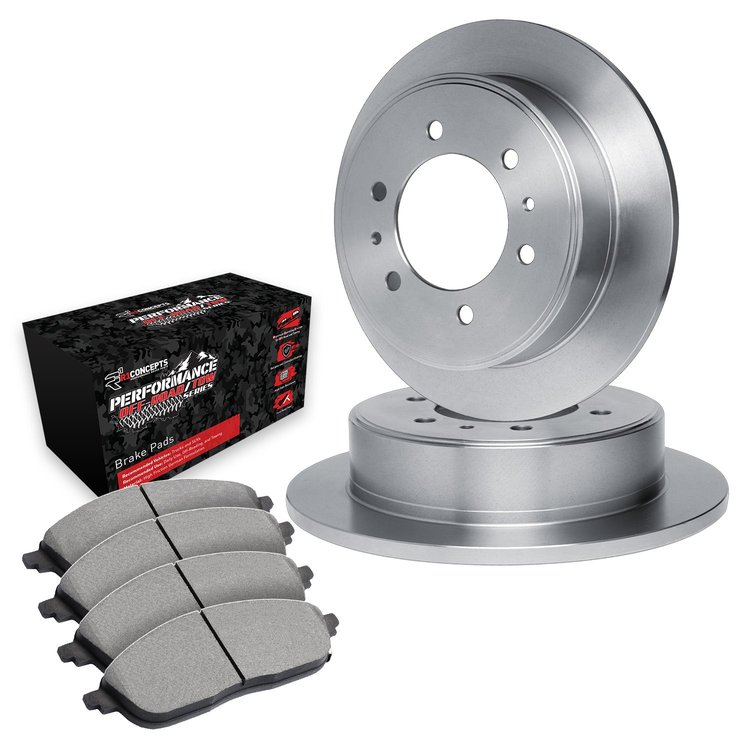 E-Line Blank Brake Rotor Set w/Performance Off-Road/Tow Pads, 1981-1985 Lexus/Toyota/Scion, Position: Front