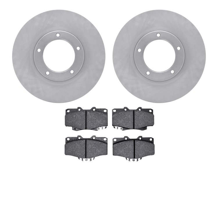 E-Line Blank Brake Rotor Set w/Performance Off-Road/Tow Pads, 2004-2008 Lexus/Toyota/Scion, Position: Front