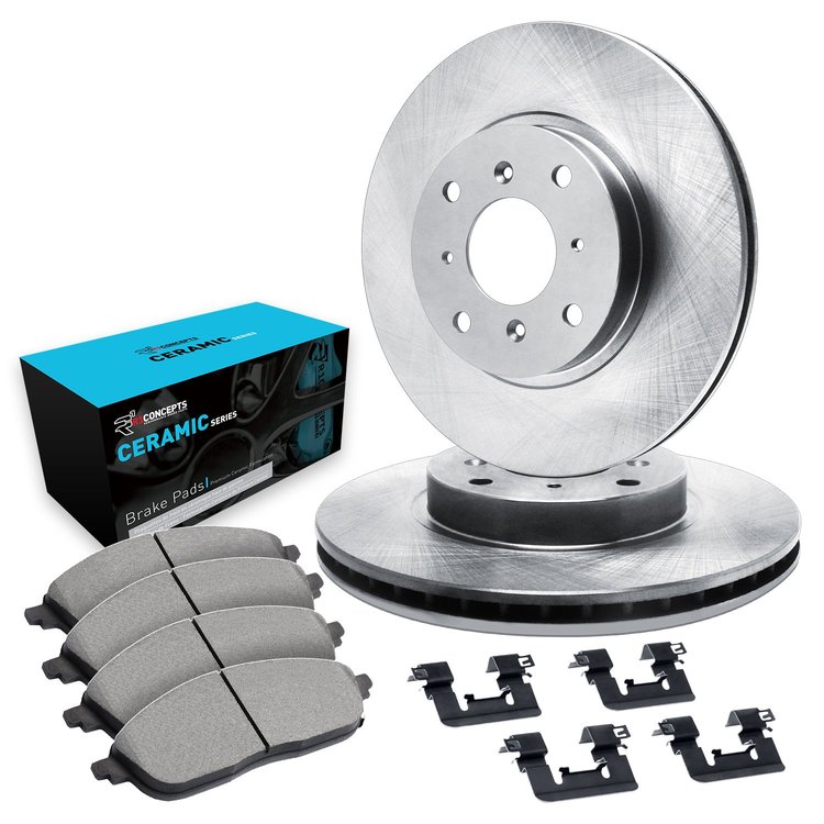 E-Line Blank Brake Rotor Set w/Ceramic Pads & Hardware, 1998-1998 Mitsubishi, Position: Front