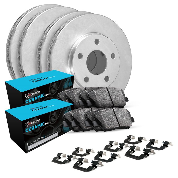 E-Line Brake Rotor w/Ceramic Pads & Hardware, 1999-2001 Audi/Porsche/Volkswagen, Position: Front & Rear