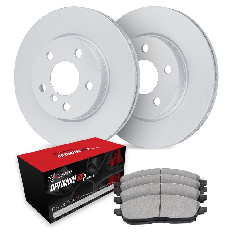 GEO-Carbon Brake Rotor Set w/Optimum OE Pads, 2012-2013 Audi/Porsche/Volkswagen, Position: Front