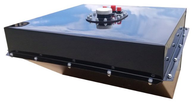 Wedge Steel Fuel Cell Dimensions: Length Top: 23"