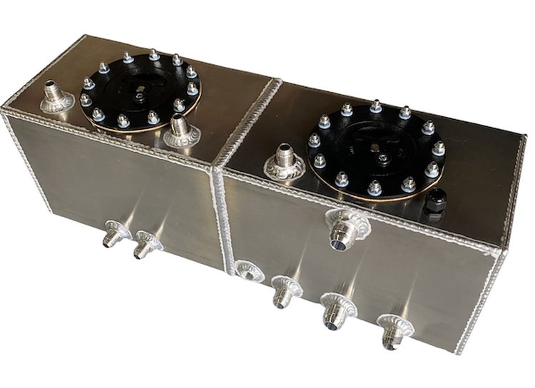 2040M Aluminum Air/Ice Fuel Cooler Fuel Cell Combo, 4-Gallon, Natural Finish