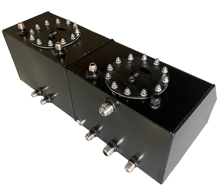 2040MD Aluminum Air/Ice Fuel Cooler Fuel Cell Combo, 4-Gallon, Black Powder Coated