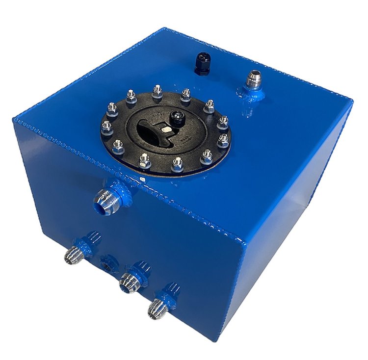 2050KC Aluminum Air/Ice Fuel Cooler Tank, 5-Gallon, Blue Powder Coated