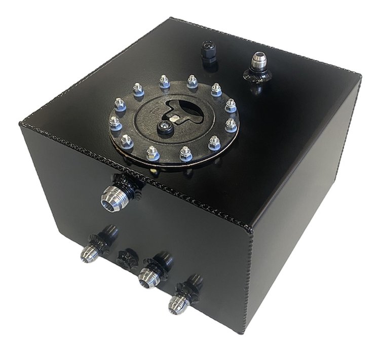 2050KD Aluminum Air/Ice Fuel Cooler Tank, 5-Gallon, Black Powder Coated
