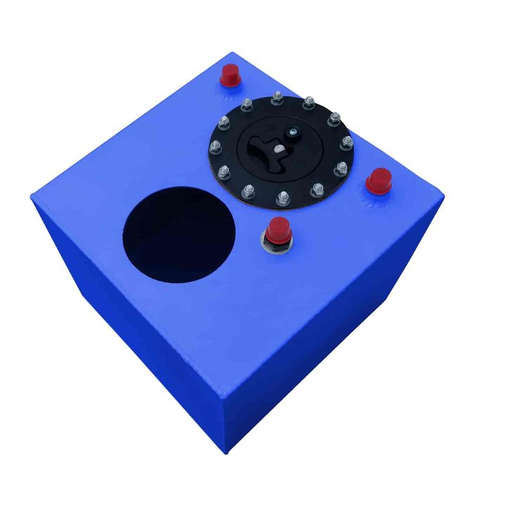 6-Gallon Aluminum EFI Pump Ready Fuel Cell 12 in. L x 12 in. W x 10 in. H - Blue