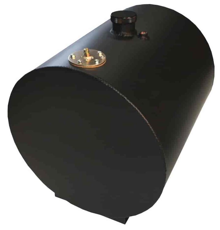 Universal Street Rod Fuel Tank, 12-Gallon Capacity - Black Powder-Coated Finish