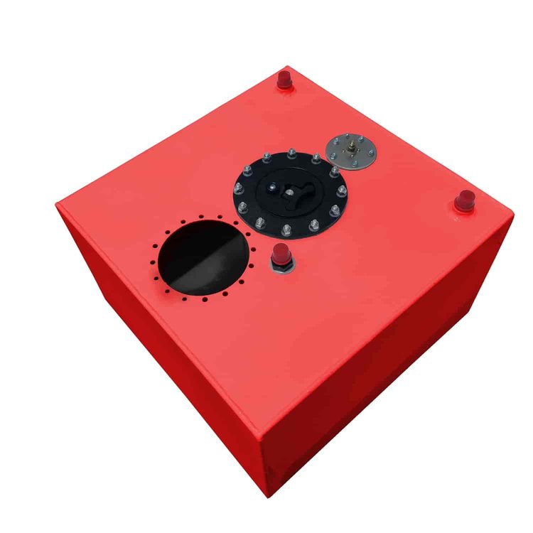 12-Gallon Aluminum EFI Pump Ready Fuel Cell 17 in. L x 17 in. W x 10 in. H - Red