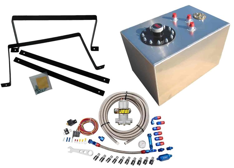 12-Gallon Aluminum Fuel Cell Kit 18" L x 12" W x 12" H