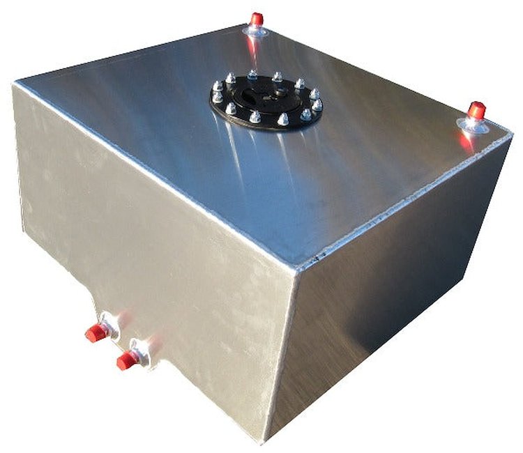 2150A Aluminum Fuel Cell, 15-Gallon, Natural Finish, No Sending Unit