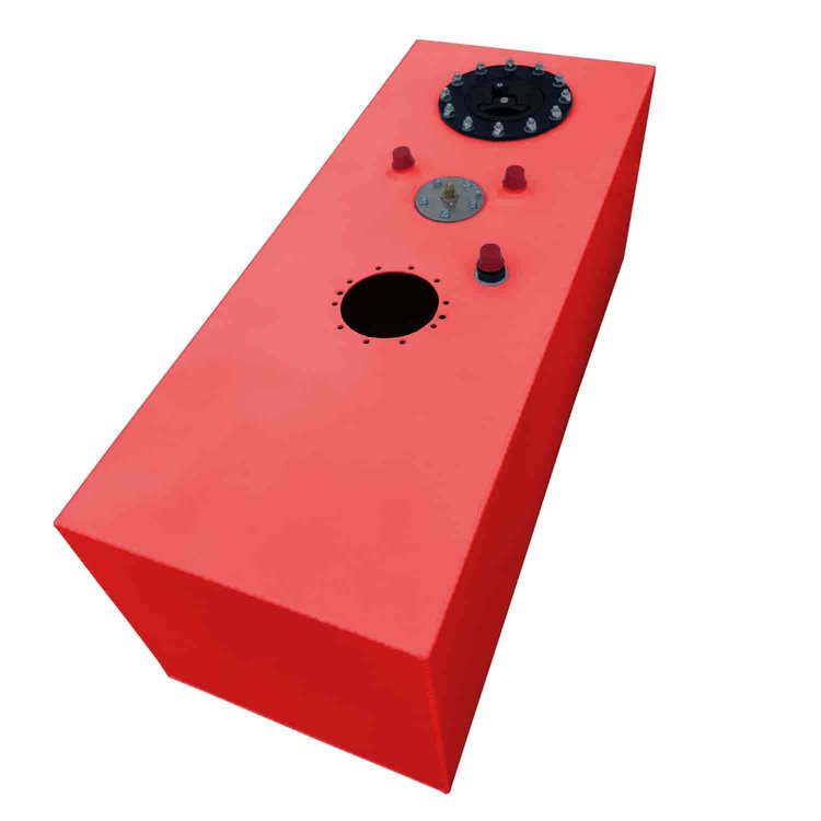 15-Gallon Aluminum EFI Pump Ready Fuel Cell 30 in. L x 12 in. W x 10 in. H - Red
