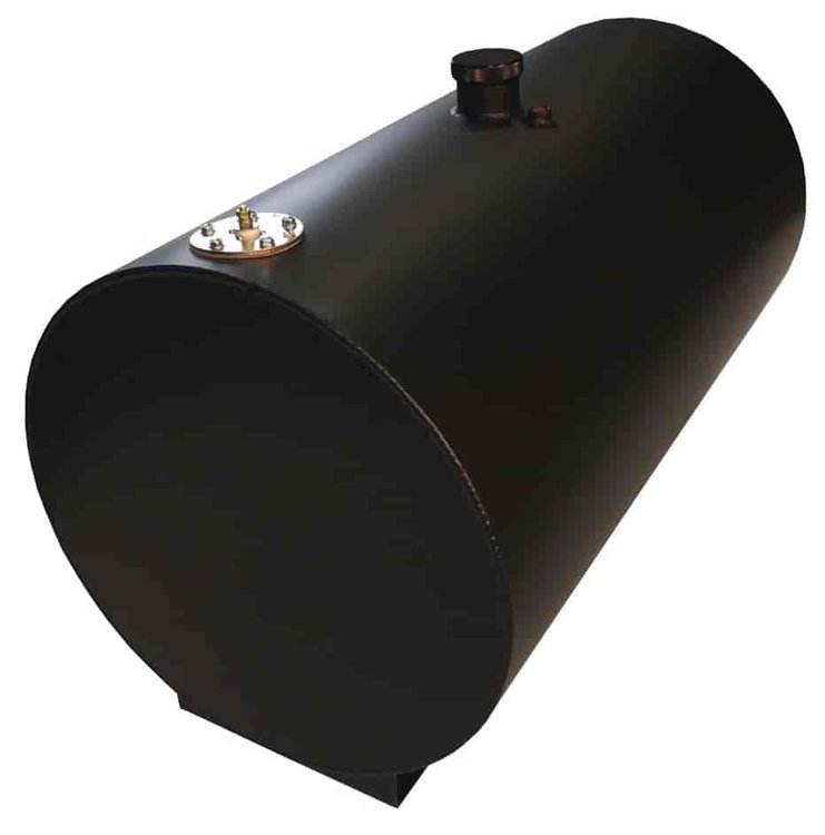Universal Street Rod Fuel Tank, 22-Gallon Capacity - Black Powder-Coated Finish