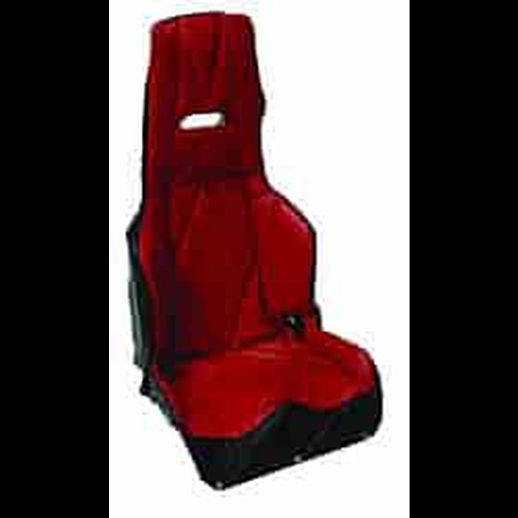 Vinyl Seat Cover Red/Black Trim