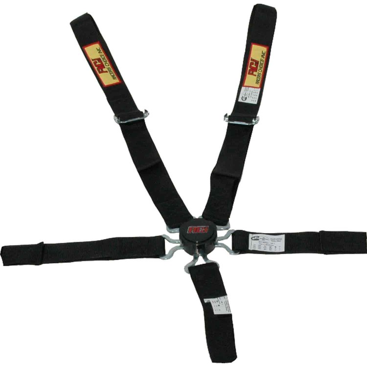 Cam-Lock Wraparound Racing Harness Black