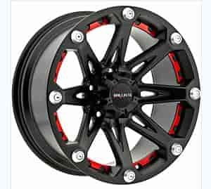 Jester Style Flat Black Wheel Size: 17" x 9"