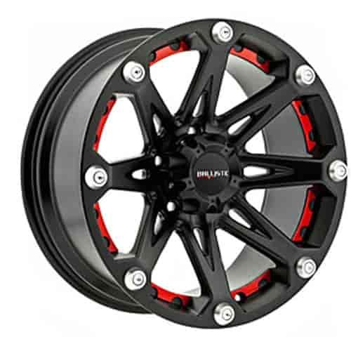 Jester Style Flat Black Wheel Size: 17" x 9"