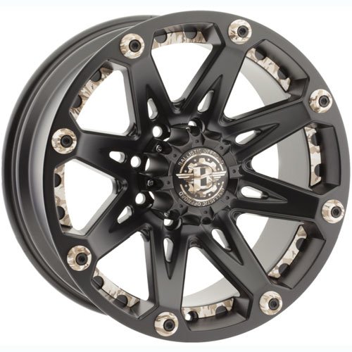 Jester Style Flat Black Wheel w/ Camo Accents Size: 20" x 9"