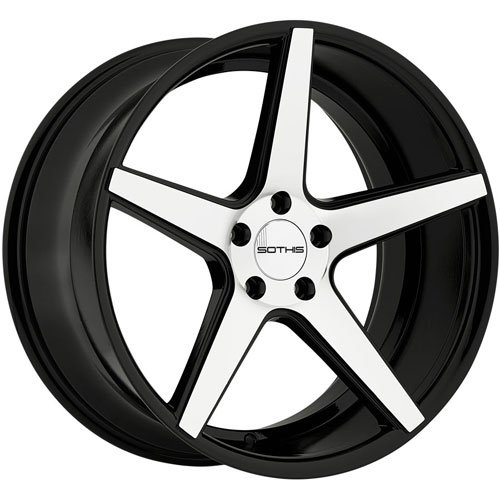 SC005 Gloss Black w/Machined Face Size: 20" x 10"