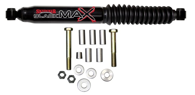 Black MAX Stabilizer 1998-2001 for Dodge Ram 1/2, 1998-2002 for Dodge Ram 3/4, 1 Ton 4WD with Drop Pitman Arm