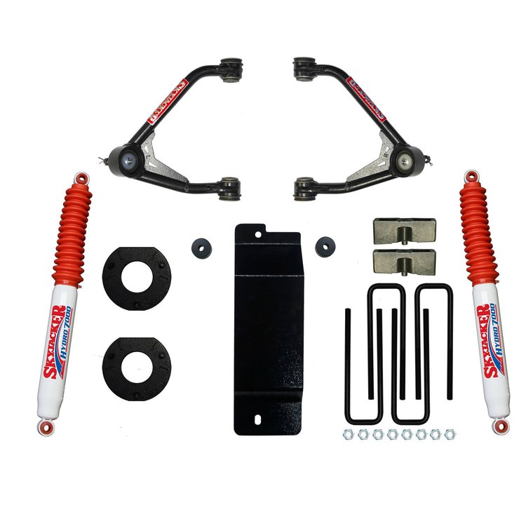 3.500-4.000 In. Upper Control Arm Lift Kit with Hydro7000 Rear Shocks for 2014-2016 GM 1500 4WD