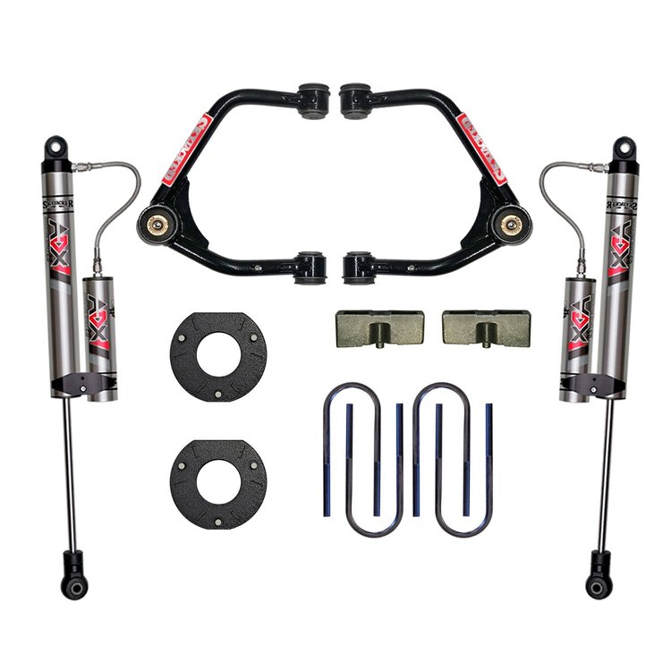 C19350MKX 3.5 in. Upper A-Arm Suspension Lift Kit Fits Select Chevy Silverado & GMC Sierra 1500 [Rear ADX 2.0 Shocks]