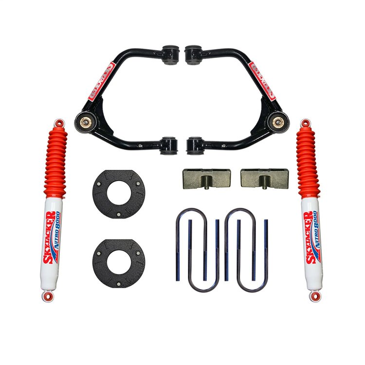 C19350MPN 3.5 in. Upper A-Arm Suspension Lift Kit Fits Select Chevy Silverado & GMC Sierra 1500 [Rear Nitro 8000 Shocks]