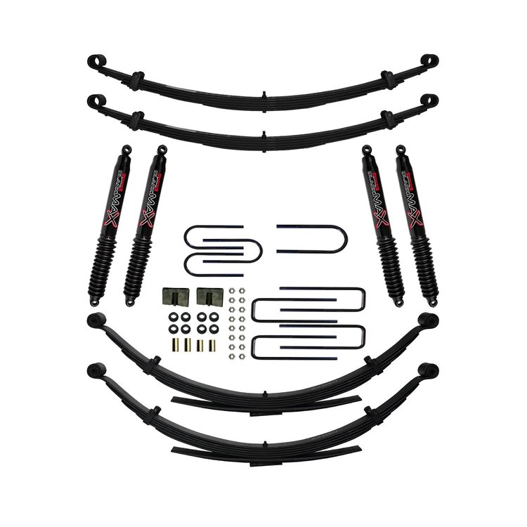 4 in. Suspension Lift Kit for 1968-1972 Blazer Jimmy with Black MAX Shocks C240AJKS-B