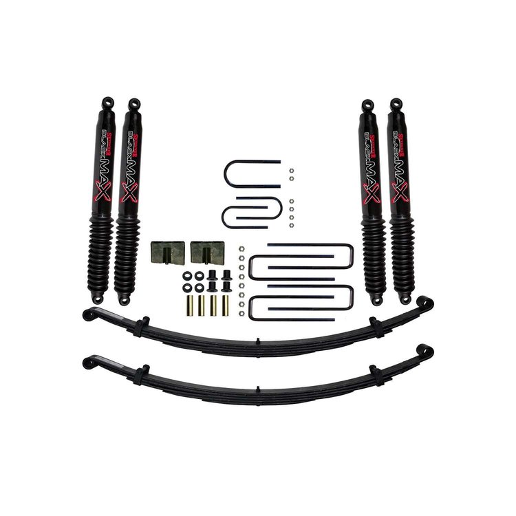 4 in. Suspension Lift Kit for Dodge with Black MAX Shocks D400BRK-B