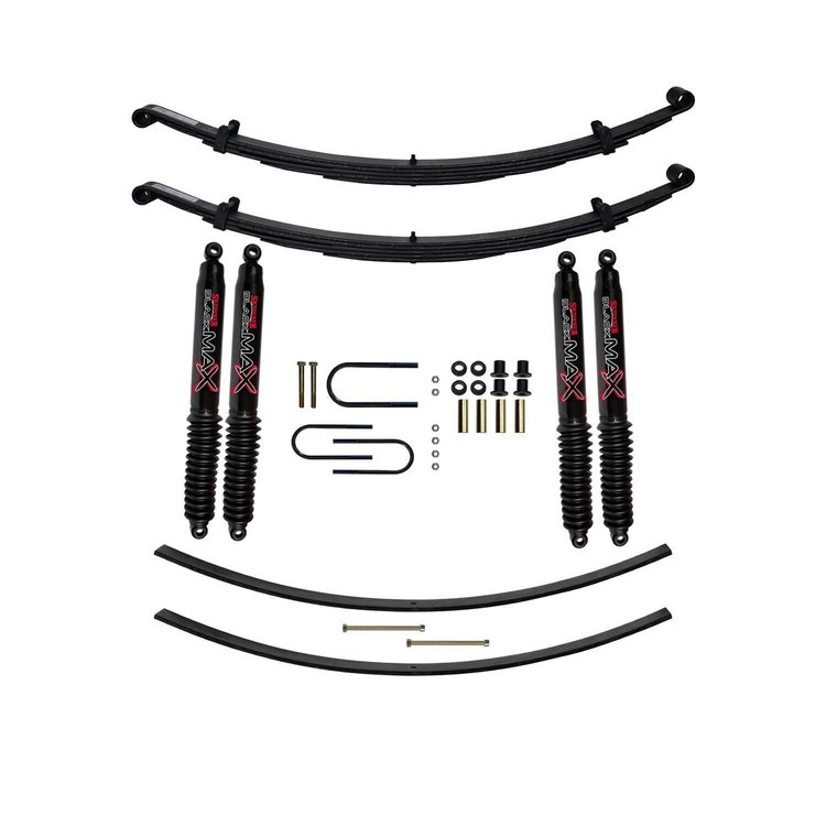 4 in. Suspension Lift Kit for Dodge with Black MAX Shocks D400CAK-B