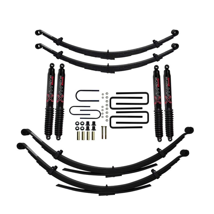 1 in. Suspension Lift Kit for Dodge with Black MAX Shocks D400CKS-B