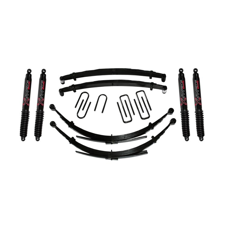 6 in. Suspension Lift Kit for 1987-1991 Dodge with Black MAX Shocks D600CDKS6-B