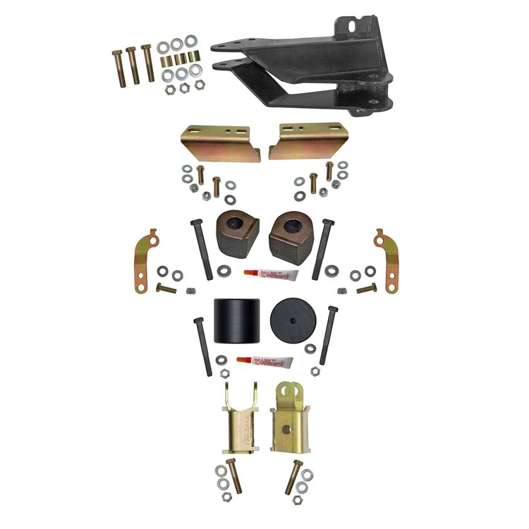 F-1725MSB 2.5 in. Front Leveling Kit Fits Select Ford F-250, F-350 Super Duty Trucks 4WD [Coil Spacers, Shock Extensions]