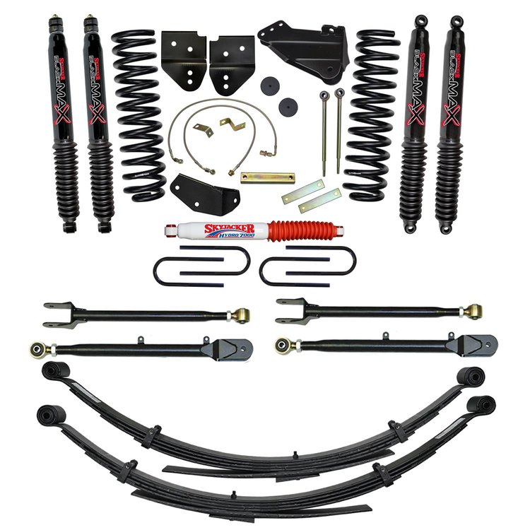 4 in. Suspension Lift Kit for 2005-2007 F-250 with Black MAX Shocks F54024KS-B
