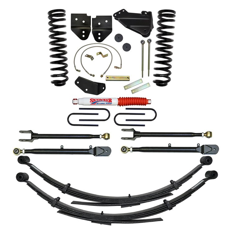 Suspension Lift Kit 4 in. Lift Incl. Front Coil Springs System Box PN[F5451S] 4-Link Conversion Rear Shocks
