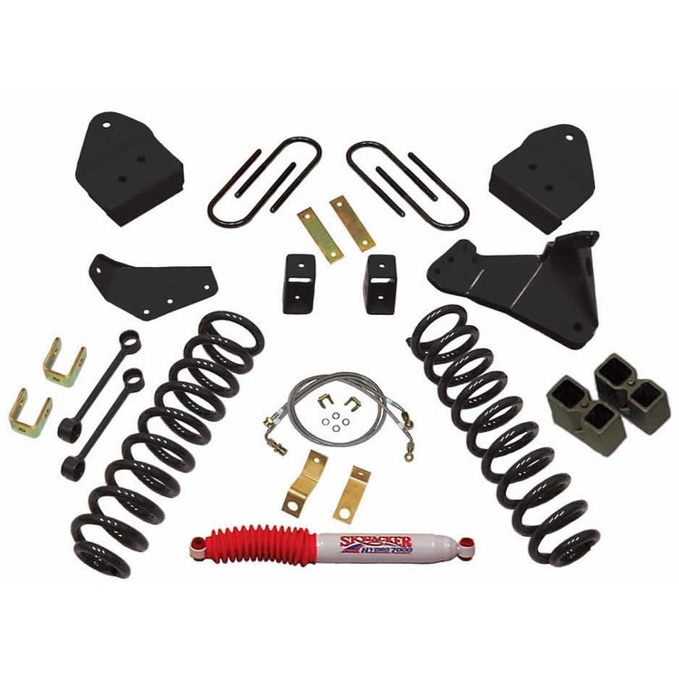 2008 F250 Ford 4wd Gas Engine 4IN. Kit with Rear Blocks