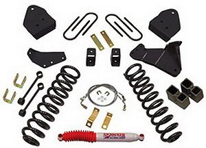 2008 F350 Ford 4wd Gas Engine 4IN. Kit with Rear Blocks