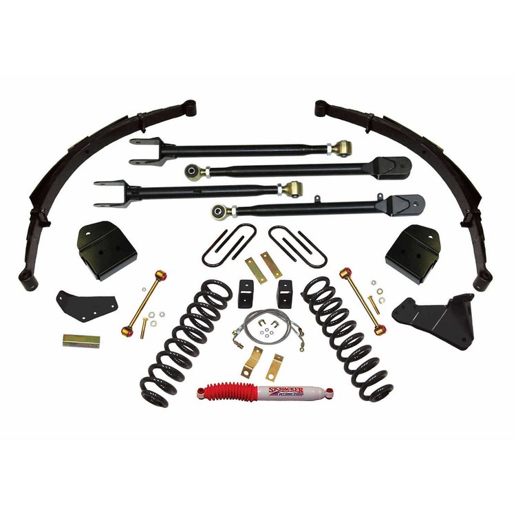 Suspension Lift Kit 4 in. Lift Incl. Front Coil Springs System Box PN[F8451S] 4-Link Conversion Rear Shocks