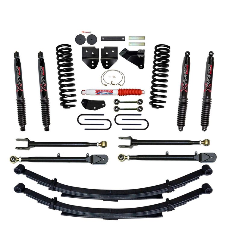 4 in. Suspension Lift Kit for 2008-2010 F-350 with Black MAX Shocks F84024KSH-B