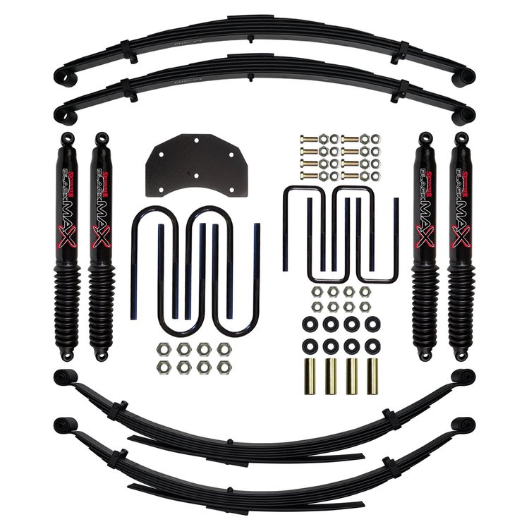 4 in. Suspension Lift Kit for 1986-1996 F-350 with Black MAX Shocks F840MKS-B