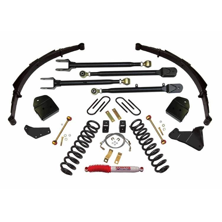 Suspension Lift Kit 4 in. Lift Incl. Front Coil Springs System Box PN[F8451S] 4-Link Conversion Rear Shocks