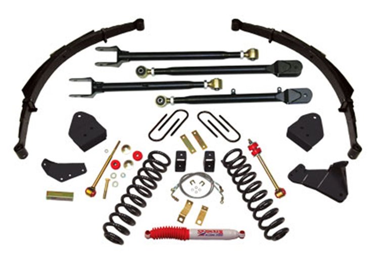 Suspension Lift Kit; 6in. Lift; Incl. FrtClSpgs;Up/Lwr RadArms w/Brkts;TrkBarBrkt;FrtExtdedSwyBar En