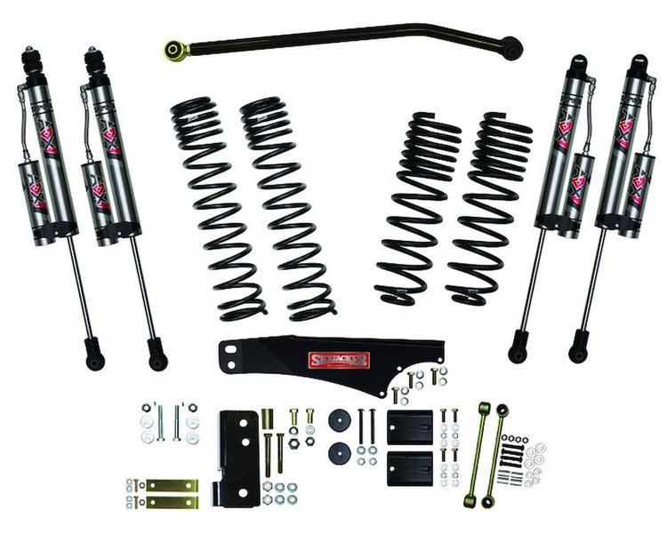 4 in. Dual Rate Long Travel Suspension Lift Kit for 2007-2018 Jeep Wrangler JKU (4-Door) w/ADX 2.0 Remote Reservoir Shocks