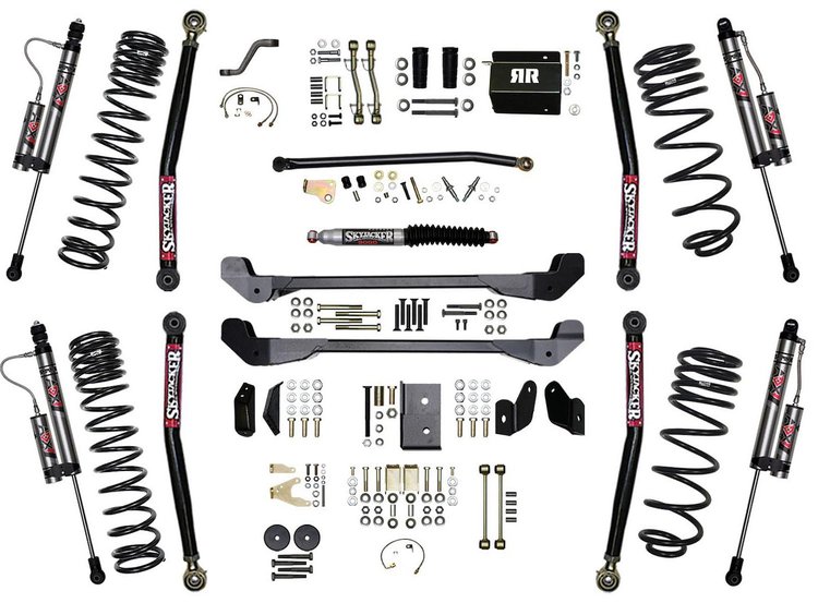4 in. Dual Rate Long Travel Suspension Lift Kit for 1997-2006 Jeep Wrangler TJ w/ ADX 2.0 Remote Reservoir Shocks