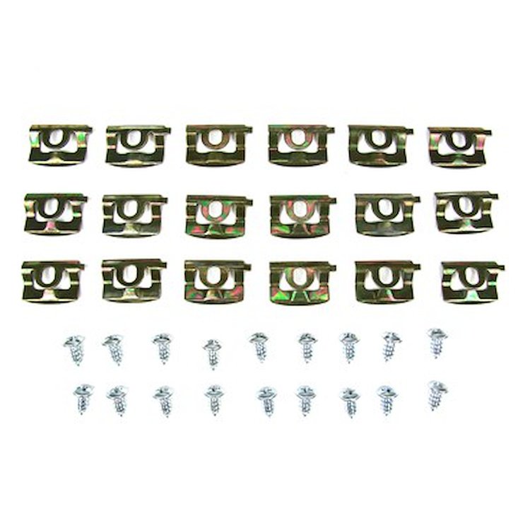 GMK2421715683S 18 Pieces Rear Window Reveal Molding Clip Set for 1968-1969 Plymouth Barracuda