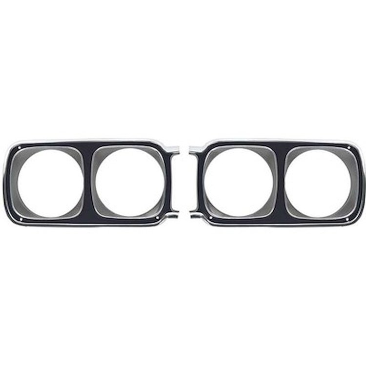 GMK243206069P Left/Driver Side/Right/Passenger Side Headlamp Bezel Set for 1969 Plymouth Road Runner