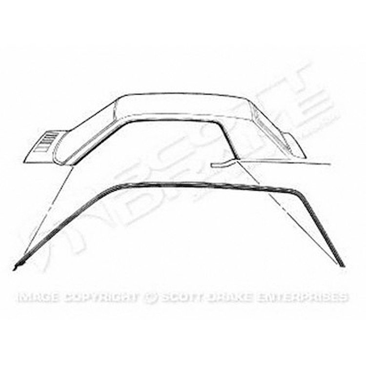 GMK302053764P Left/Driver Side/Right/Passenger Side Pair Roof Rail Weatherstrips for 1964-1966 Ford Mustang