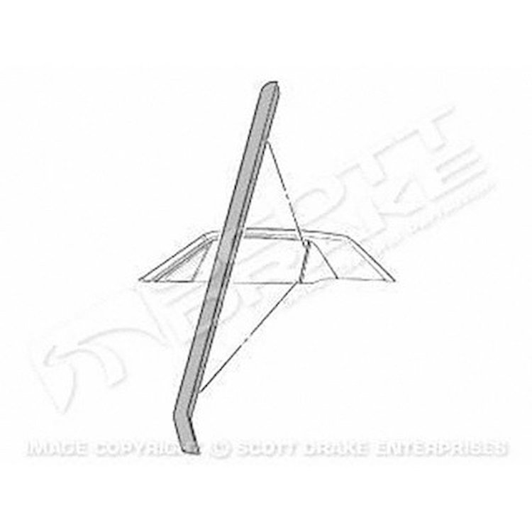 GMK3020664641L Left/Driver Side Quarter Window Weatherstrip for 1964-1966 Ford Mustang Coupe